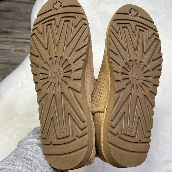 UGG Australia Woman’s US 9 Unlined Classic Mini Perf Suede Boots - Picture 7 of 11